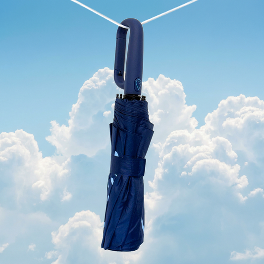 Déluge Clip Umbrella — Navy · Large (27")